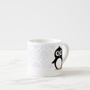 Xícara De Espresso Desenhos animados bonitos do pinguim