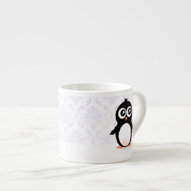Xícara De Espresso Desenhos animados bonitos do pinguim (Frente Esquerda)