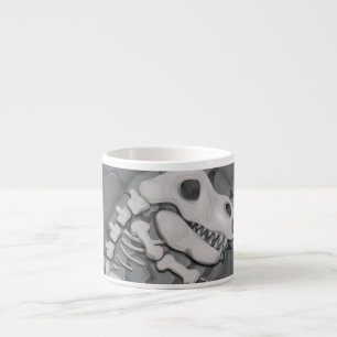 Xícara De Espresso Desenhos animados do fóssil de dinossauro