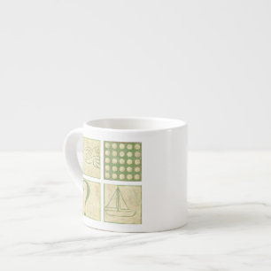 Xícara De Espresso Desenhos de blocos de madeira de peixes de Charikl