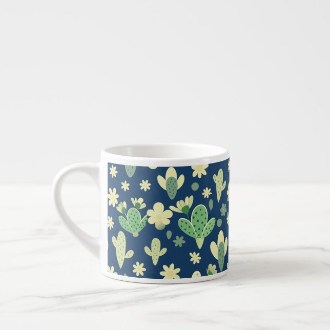 Xícara De Espresso Desert Cactus & Succulent Pattern (Esquerda)