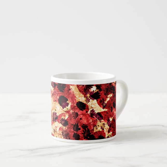 Xícara De Espresso Design abstrato do padrão de flor da margarida ama (Frente Esquerda)