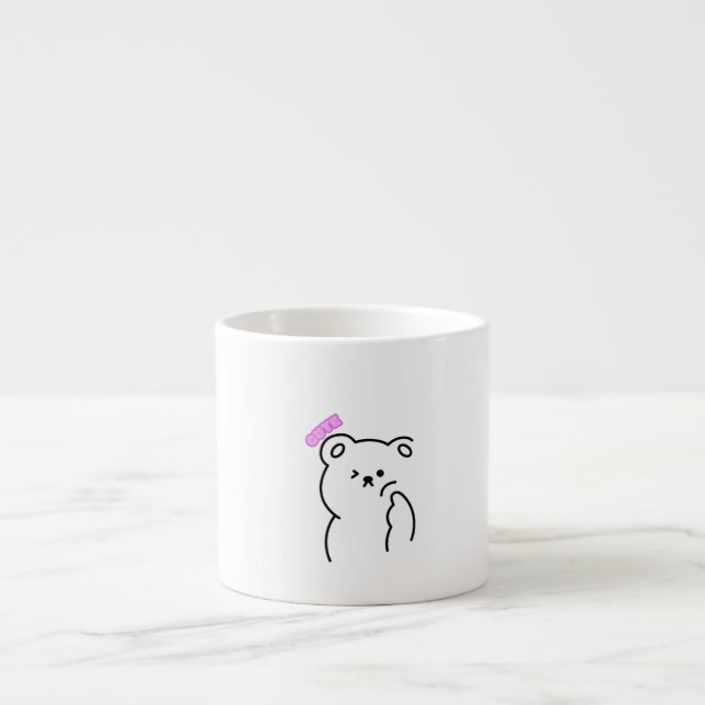 Xícara De Espresso Design da Dreamy Bear (Frente)