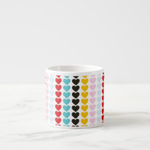 Xícara De Espresso Design de Coração Colorida, Meninas Crianças, N