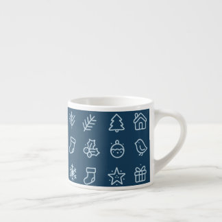 Xícara De Espresso Design de Ícone de Natal Escandinavo 