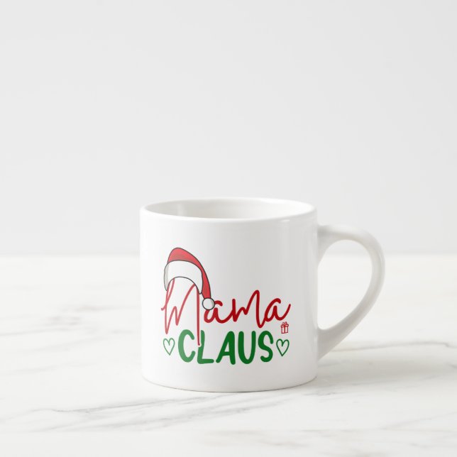 Xícara De Espresso Design de Natal Mama Claus-60094 (Direita)
