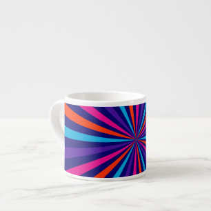Xícara De Espresso Design de roda giratória colorida de ruptura sola