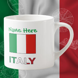 Xícara De Espresso Dia da República da Bandeira Italiana Orgulho Pres