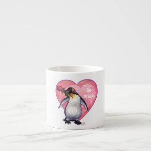 Xícara De Espresso Dia de os namorados de pinguins