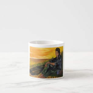 Xícara De Espresso Dia de Relaxamento de Canela Espresso