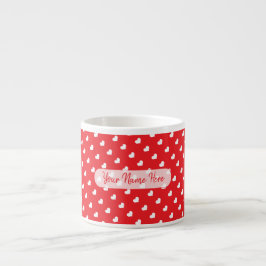 Xícara De Espresso Dia dos Namorados Corações Felizes Padrão de Amor