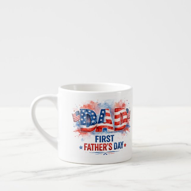 Xícara De Espresso Dia dos Pais Patriótico (Esquerda)