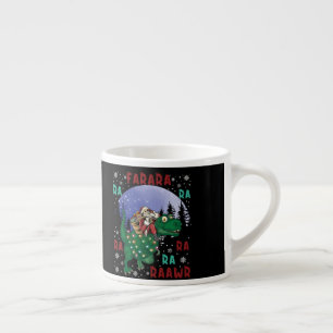 Xícara De Espresso Dinossauro Natal Papai Noel
