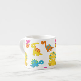 Xícara De Espresso Dinossauros Bons, Padrão De Dinossauros, Dino Bebê