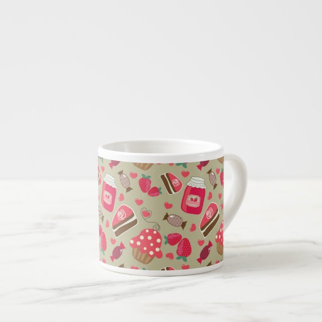 Xícara De Espresso Doces retros (Frente Esquerda)