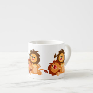 Xícara De Espresso Dois Bons Leões De Cartoon Espresso Mug