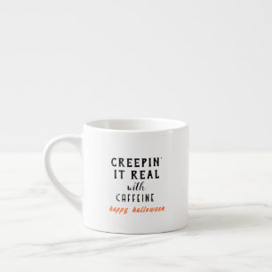 Xícara De Espresso É Um Halloween Branca De Verdade