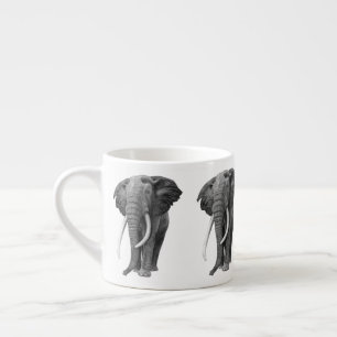 Xícara De Espresso Elefante-touro - Desenho a lápis