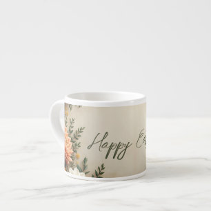 Xícara De Espresso Elegância Floral - Saudações de Páscoa de Primaver
