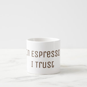 Xícara De Espresso Em Espresso Eu Confio Em Uma Típica Engraçada Co