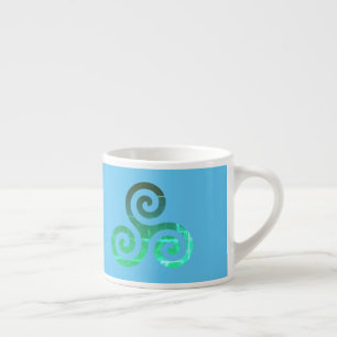 Xícara De Espresso Emerald Triskele Símbolo Celta Antigo