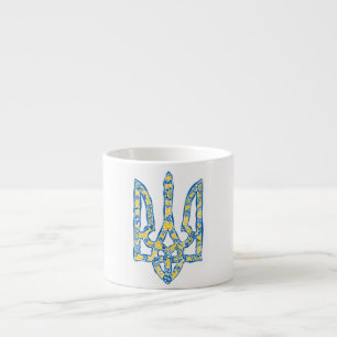 Xícara De Espresso Énica nacional ucraniana emblem trident trizub