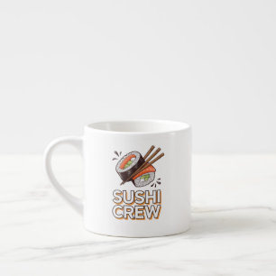 Xícara De Espresso Equipe de Sushi