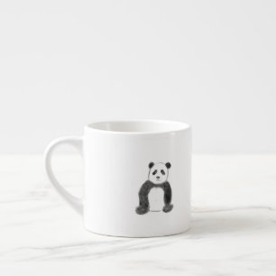 Xícara De Espresso Esboço preto e branco do panda