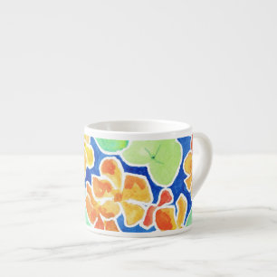 Xícara De Espresso Escarlet bonito e Nastúrbios Amarelos Espresso Mug