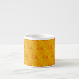 Xícara De Espresso Esmagamento de Damasco Chic Floral Abstrato