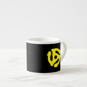 Xícara De Espresso Espaçador DJ do espaçador Amarelo de Vintage Ret