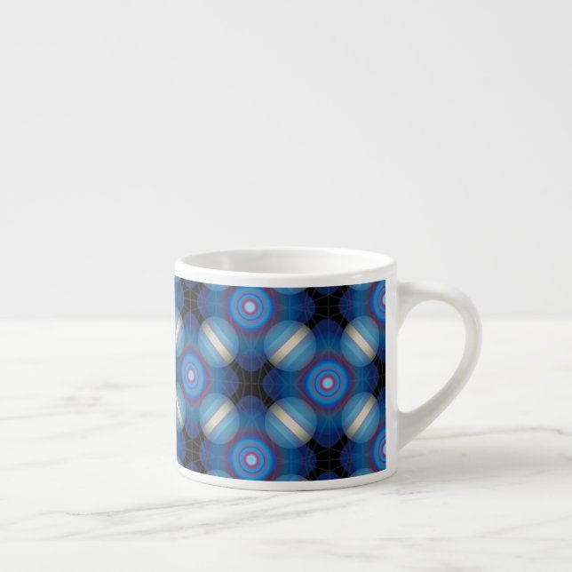 Xícara De Espresso Espaço Geométrico Azul (Direita)