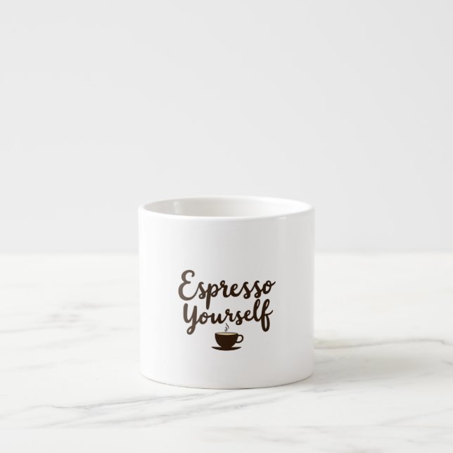 Xícara De Espresso Espresso, Engraçado, Café, Citando Tipografia (Frente)