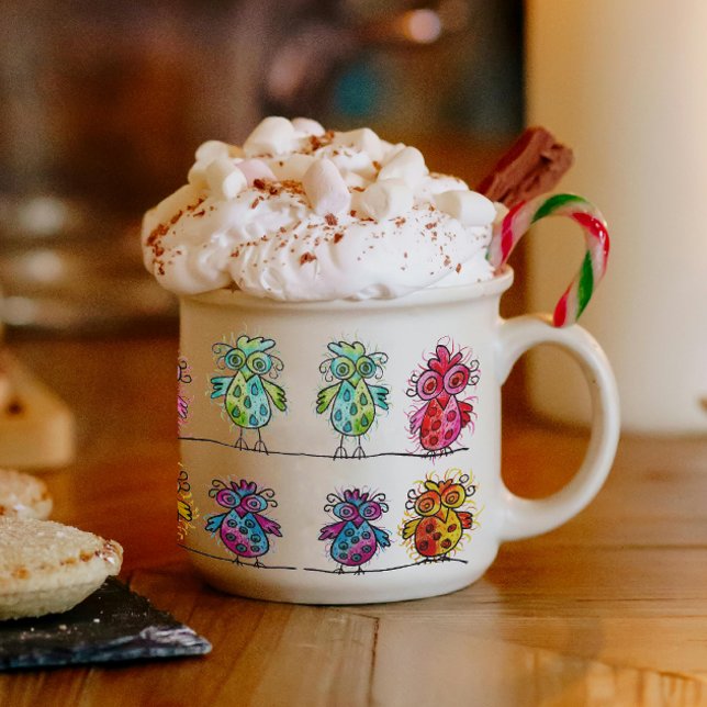 Xícara De Espresso Espresso Mug (Aves Whimsical 01) (Criador carregado)