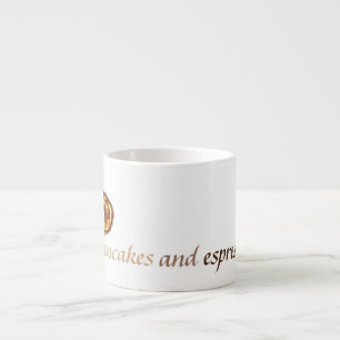 Xícara De Espresso Espresso Mug /Cup c/ Letra P Design Pancake