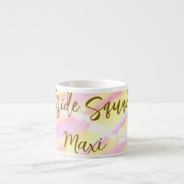 Xícara De Espresso Esquadrão da noiva dourado rosa pastel colorido br