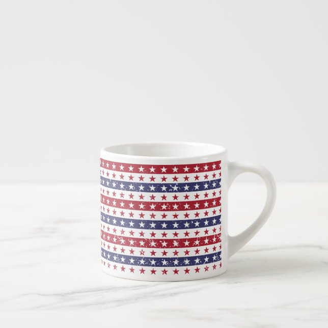 Xícara De Espresso Estrelas Patriotas Espresso Mug (Direita)