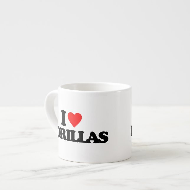 XÍCARA DE ESPRESSO EU AMO GORILA (Frente Esquerda)