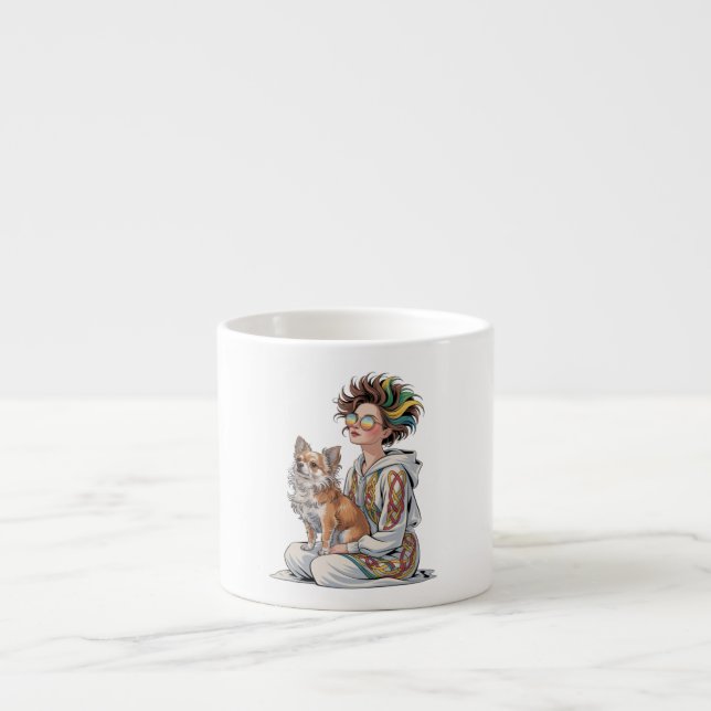 Xícara De Espresso eu amo meu chihuahua (Frente)