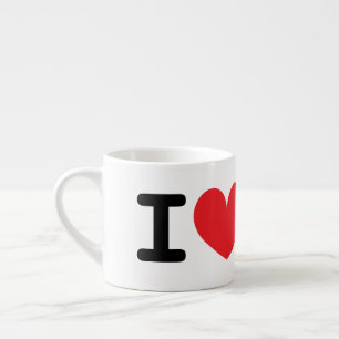 Xícara De Espresso Eu amo meu copo de espresso personalizado