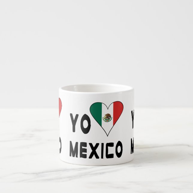 Xícara De Espresso Eu Amo México (Frente)