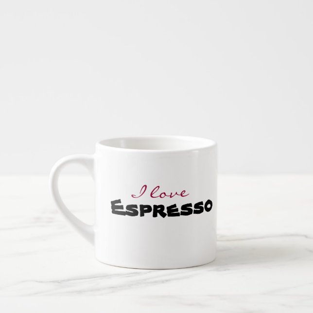 Xícara De Espresso Eu amo [personalizar] (Esquerda)