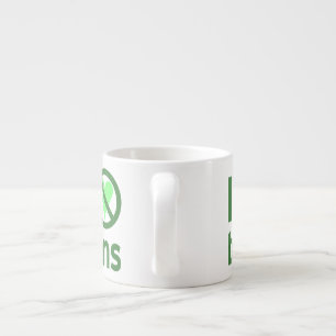 Xícara De Espresso Eu Odeio Feijão Texto Verde