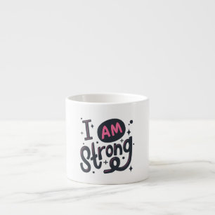 Xícara De Espresso Eu Sou uma Tipografia Motivacional Forte Design