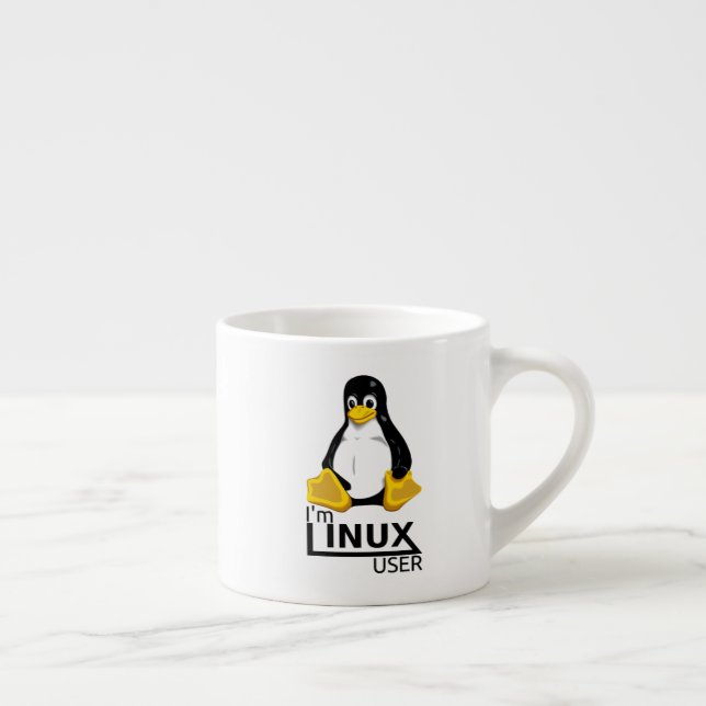 Xícara De Espresso Eu sou usuário de Linux (Direita)