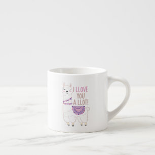 Xícara De Espresso Eu te amo muito - Engraçado Llama