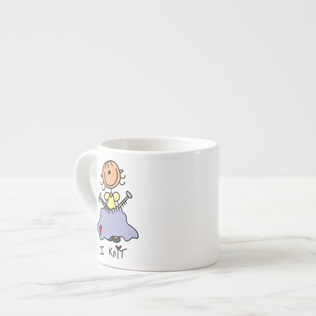 Xícara De Espresso Eu Tricô (Frente Esquerda)