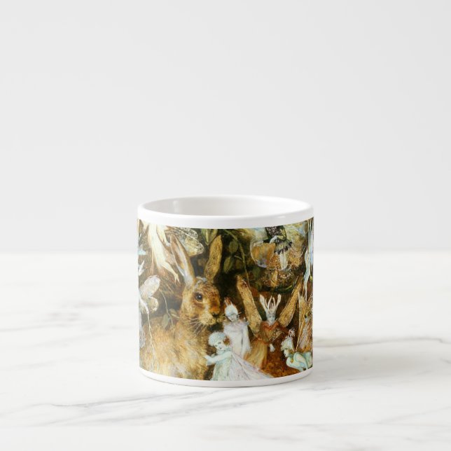 Xícara De Espresso Fadas e Coelho (Frente)