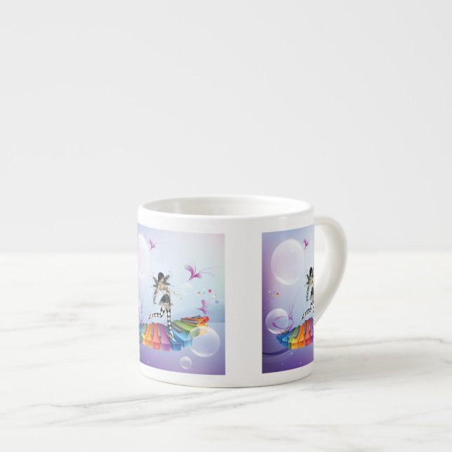 Xícara De Espresso Faerie de teclado musical (Frente Esquerda)