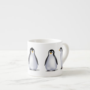 Xícara De Espresso Família do pinguim